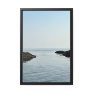 Home Decor Wall Art Framed Photography on Canvas Vertical Orientation “Open Waters”