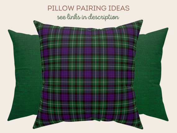 Purple and green pillows sale