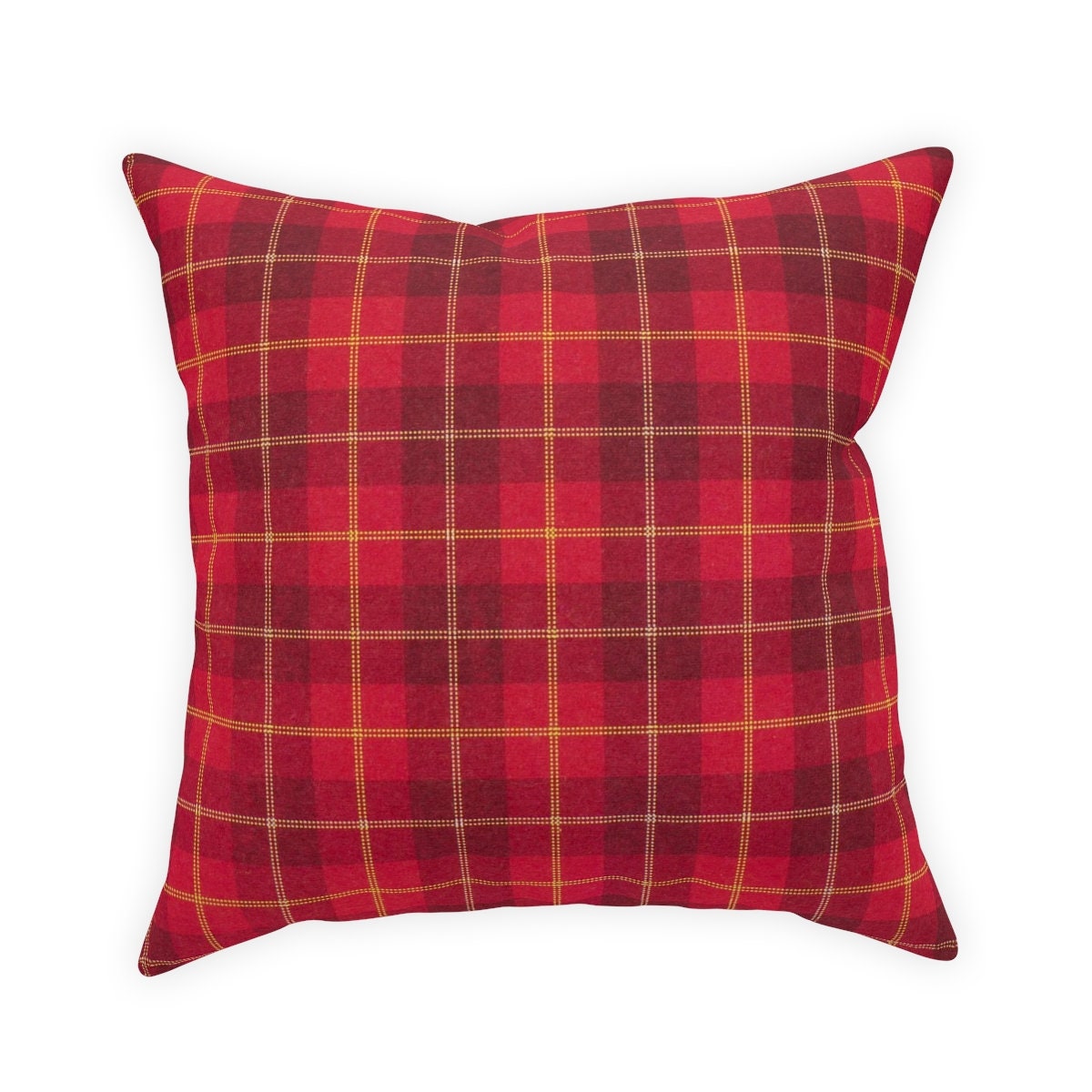 tartan red cushions
