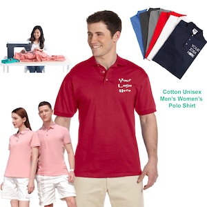 Custom Embroidered Polo Shirt for Son and Women&#39;s Personalized Embroidery Text or Logo