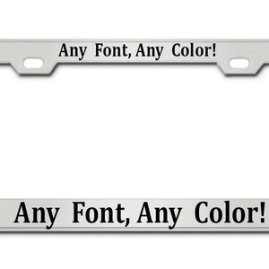Style Boutique - License Plate Frame (WHITE TEXT)