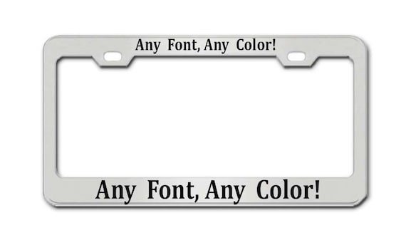 Custom Stainless Steel License Plate Frame: Your Text here Personalized Car Accessories