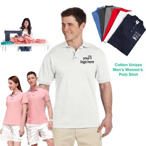 Polo Shirt For Men Women Business Casual Soft Texture Cotton Polo Shirt Custom Made Personalized Embroidered