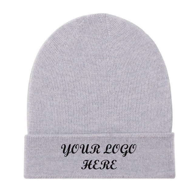 BEANIE HAT UNISEX Customize Beanie Embroidery Design Your Own Beanies Custom Logo Text Stitching