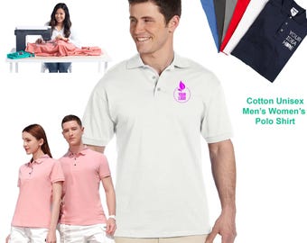 Embroidered Cotton Polo Shirt – Unisex Personalized Workwear