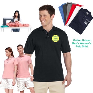 COSTOM Cotton Polo Premium Personalized Customized Polo Shirt Unisex Custom Embroidered Polo Fix Structure