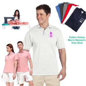 Personalized Golf Shirt, Customized Business Casual, Monogrammed Cotton for Men and Women.