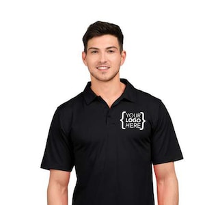 HIGH QUALITY Your Own Custom Logo or Text Embroidery Cotton  Polyester  POLYESTER Polo Shirt Artwork Design Logo Text Customizable