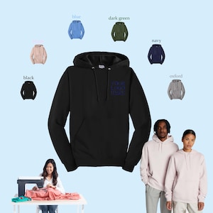 Organisation Hoodie Personalisierter Text oder Logo bestickter HOODIE für Männer oder Frauen Team