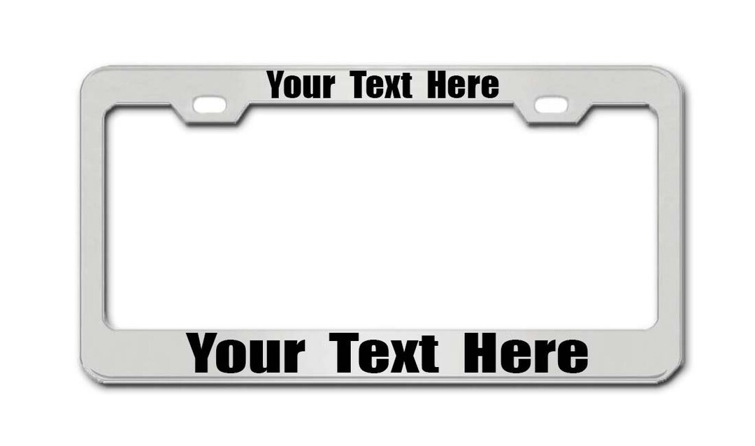 PREMIUM QUALITY Custom Personalized License Plate Frames With Your Own Image or Text Customized
