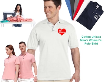 Embroidered Cotton Piqué Polo Shirt – Personalized Unisex Workwear