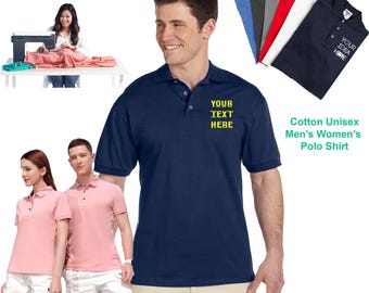 Embroidered Cotton Polo Shirt – Unisex Personalized Workwear