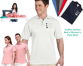 Men's Custom Logo Banded Short Sleeve Pima Cotton Polo Shirt