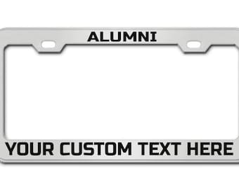 ALUMNI -- License plate Frame  - University Name  / Logo