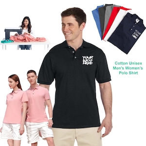 College Sports Structured Uniform: Embroidered Logo on Cotton Polo for Men and Women.