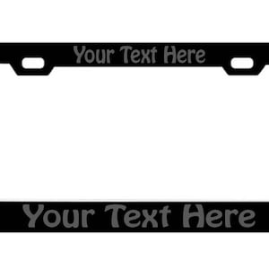 Black STAINLESS STEEL License Plate Frame Tag Cover for Car SUV Van Trucke