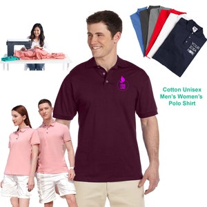 Birthday Gift Custom Embroider Classic Regular Polo Shirt Personalize  Left or Right Chest Included