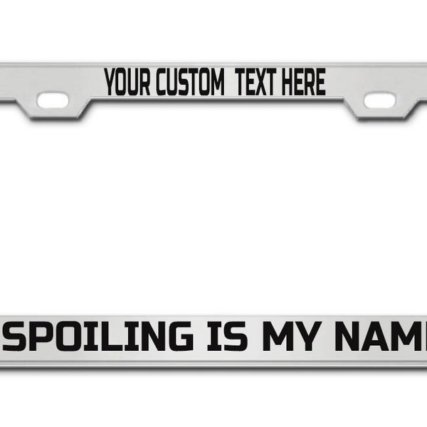 Chrome Name License Plate Etsy
