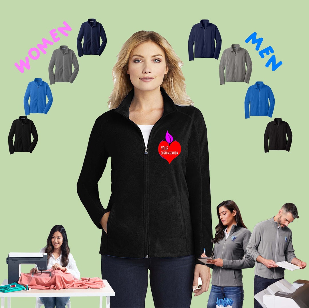 Custom Fleece Jacket for a Stylish and Personalized Look Etsy