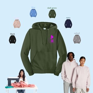 HOODIE Dry Blend Custom Text Embroidered  Hoodie Team Organization Any Logo Any Text Any Design