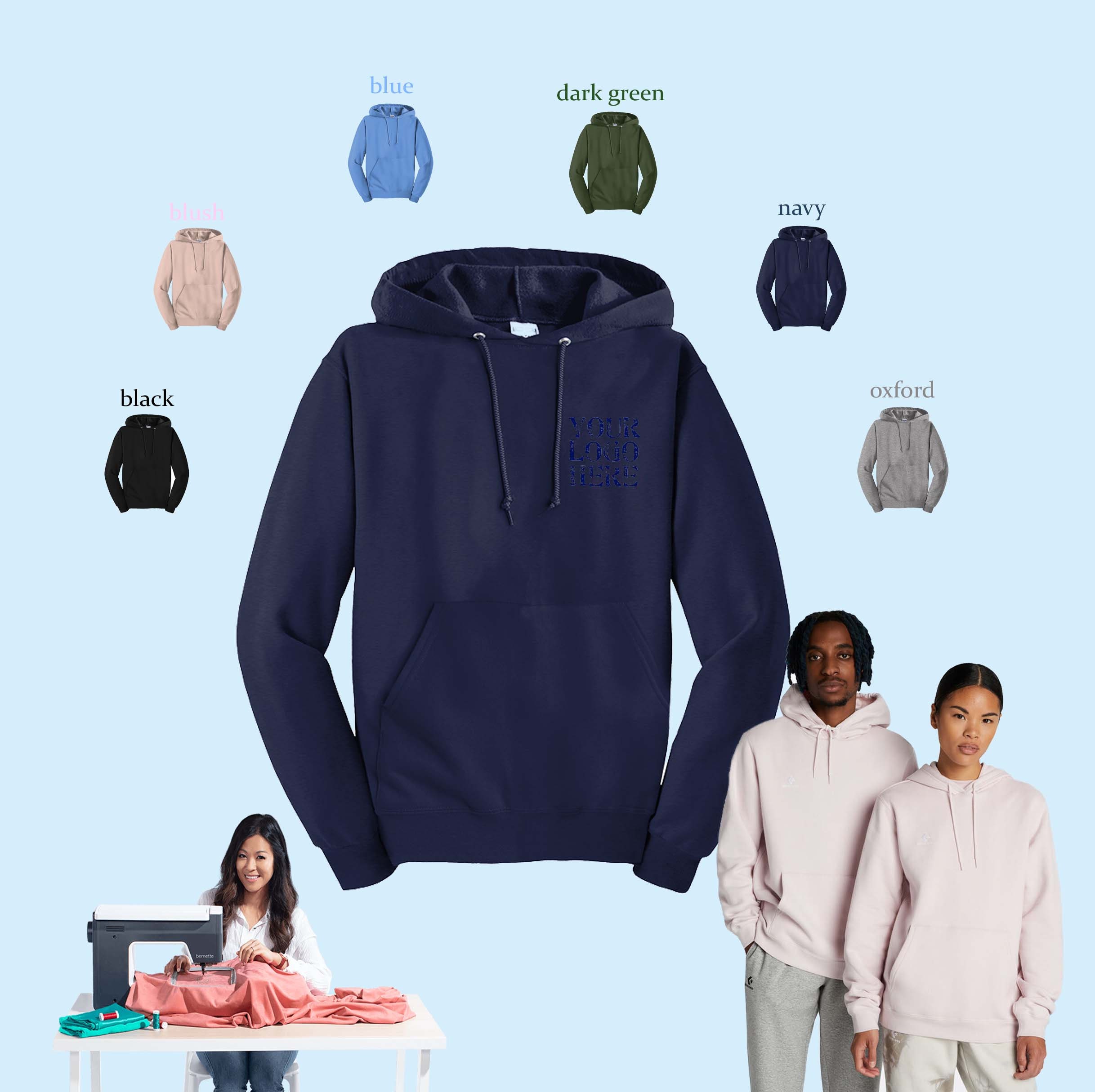 pullovers with company logo