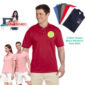 Structured Cotton Polo for Men and Women: Embroidered Logo and Custom Design.