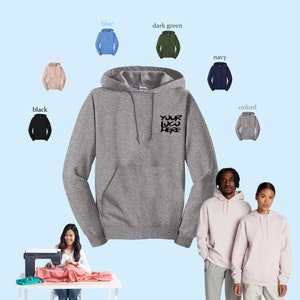 Custom Embroidered Gift For Ladies Cotton Performance HOODIE Shirt Sleeve Hoodie Team Organization