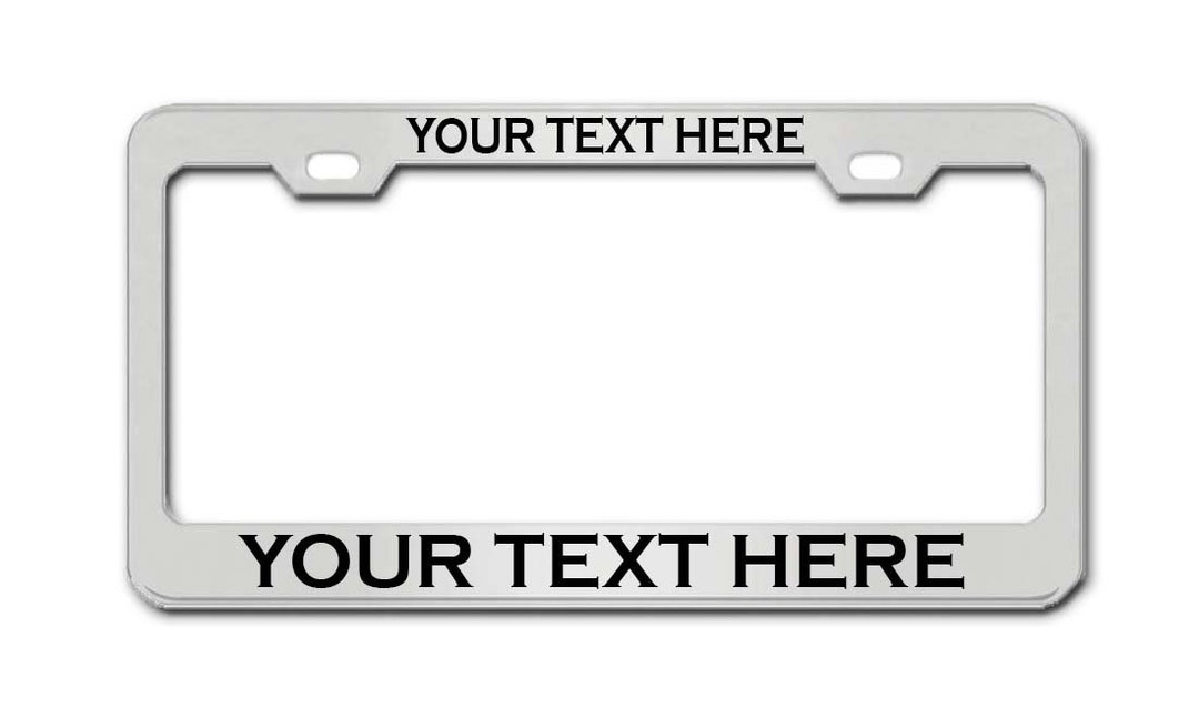 Custom License Plate Holder Personalized Text Funny License Etsy