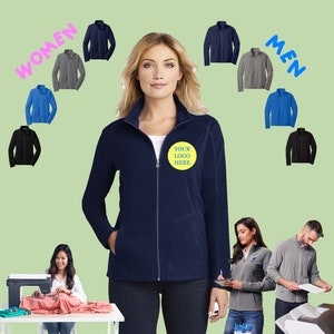 Custom Embroidery Full Zip Microfleece Jacket: Personalized Nurse Gift