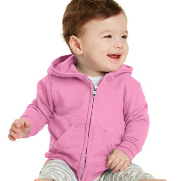 MY BABY  Full-Zip Hooded Infant Core Fleece Sweatshirt Your Text Design Hoodie Custom Logo Embroidered Infant Sizes: 6M, 12M, 18M,  CAR78IZH