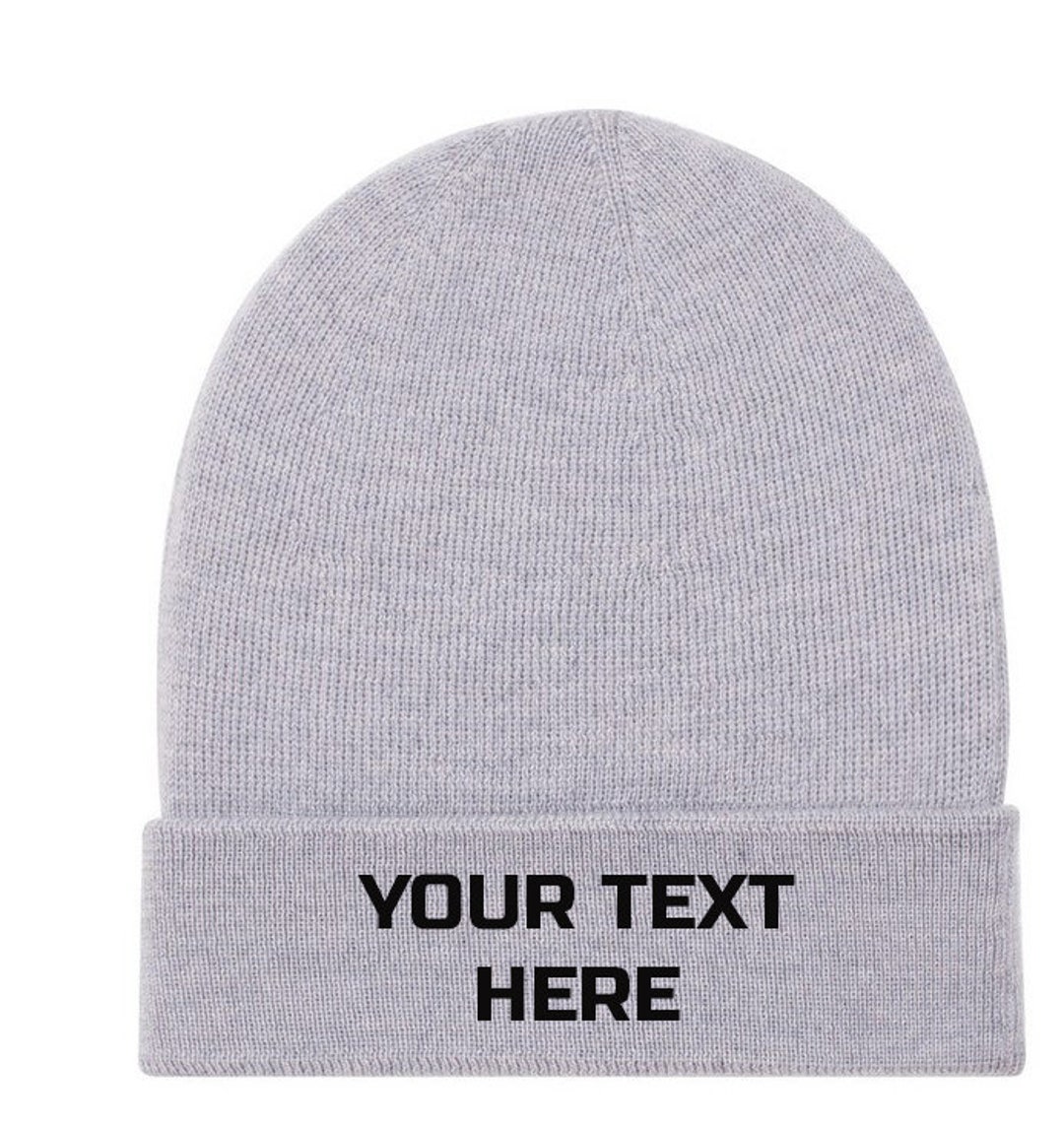 BEANIE HAT UNISEX Customize Beanie Embroidery Design Your Own Etsy