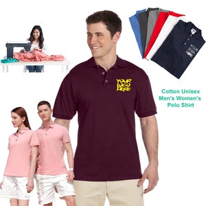 Personalized Polo Shirts Custom Golf Polo Shirt Your Embroidered Text or Design High Quality Birthday Gift