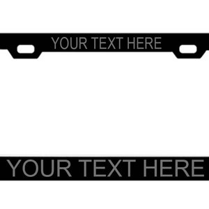 Auto Drive METAL License Plate Frame Black Chrome Pink Stainless Steel
