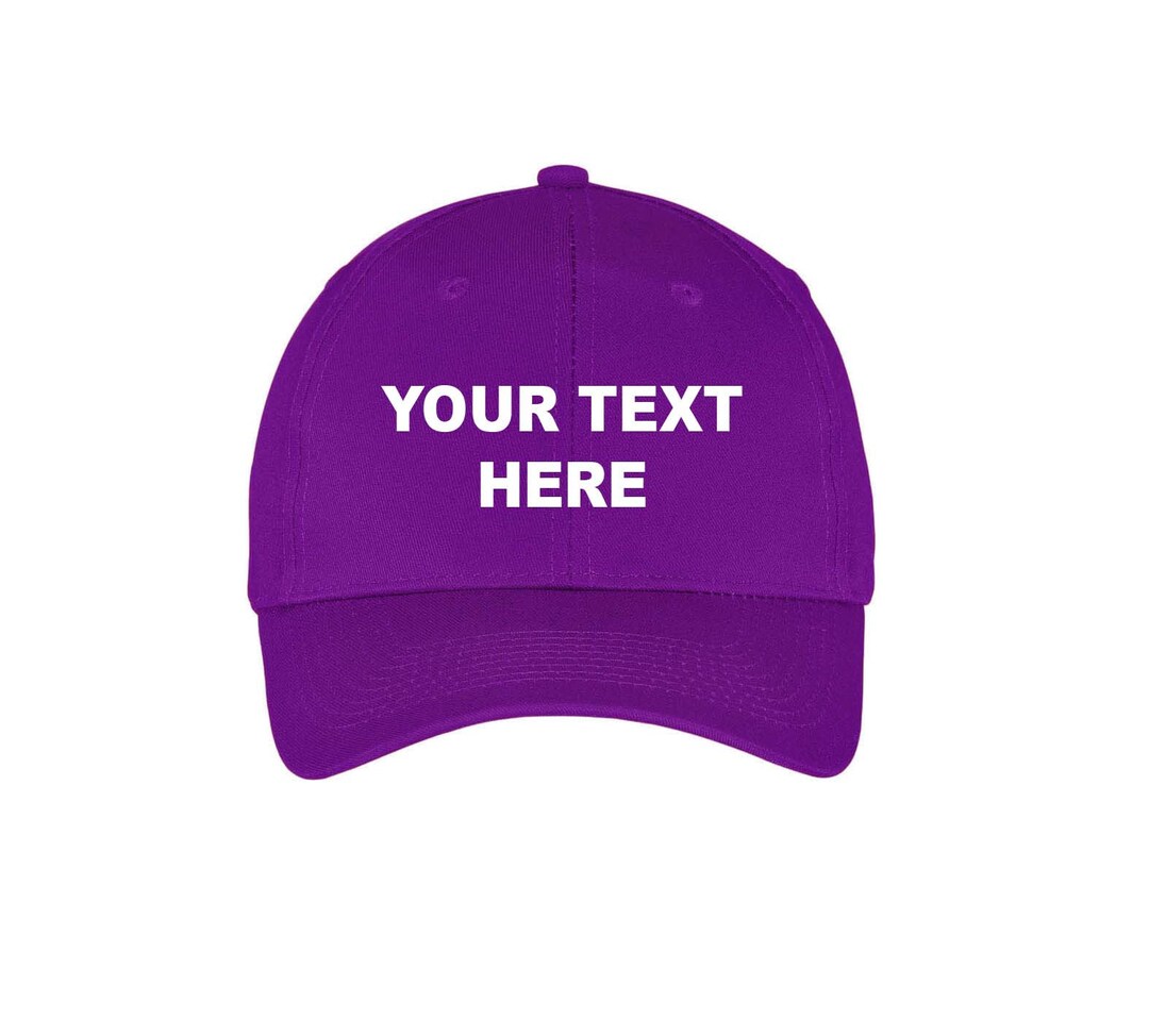TEXT LOGO CUSTOM Baseball Cap Hats Etsy