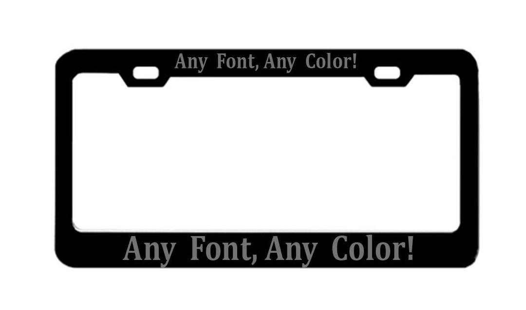 Custom Personalized License Plate Frames With Your Car Logo PREMIUM QUALITY Text Customized
