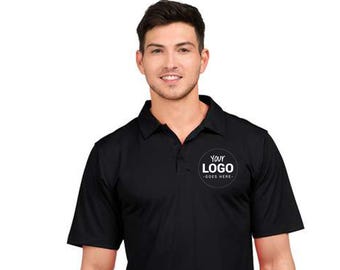 Polyester Polo For Men Or Women Custom Personalized Adult – Moisture-Wicking Polyester Shirt, Quick-Dry & Breathable