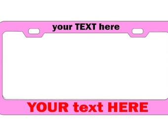 Breast Cancer Awareness Stainless Steel License Plate Frame - Customize
