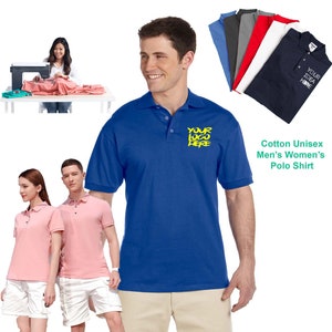Personalized Cotton Polo Shirts Design Your Own Logo Custom Embroidered Polo Shirts For Mens Womens