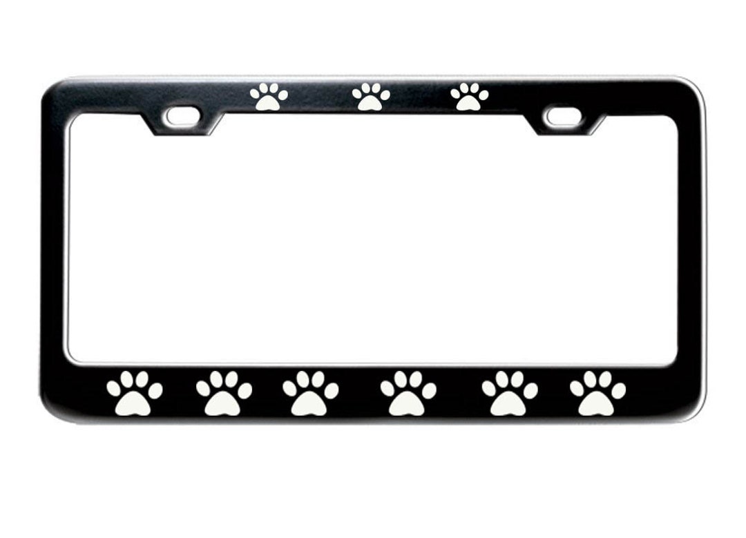 PAW Animal CAR License Plate Frame Personalized Your Own Text Message