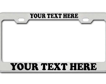 PERSONALIZED STAINLESS STEEL Car Metal License Plate Frames
