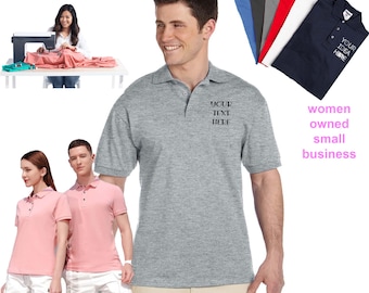 Embroidered Cotton Polo Shirt – Personalized Unisex Workwear