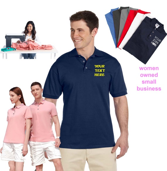 Unisex Custom Golf Shirt Men s Women s Custom Embroidered Polo Shirt Structered Business Casual Soft Texture Etsy