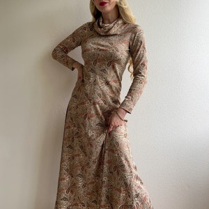 Abito lungo con motivo Paisley vintage anni &#39;70 (S/M)