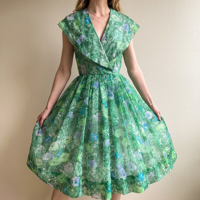 High Floral Vintage Dress