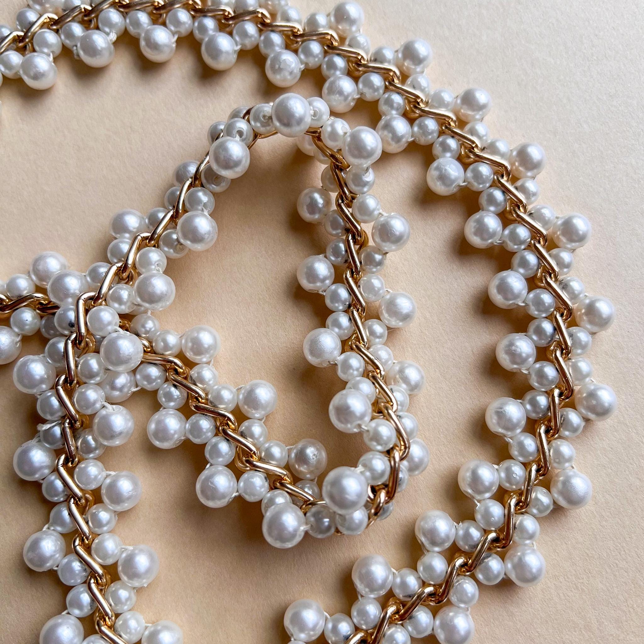 Stunning Vintage 1980s Faux Pearls Belt (M/L) - Etsy display picture 2
