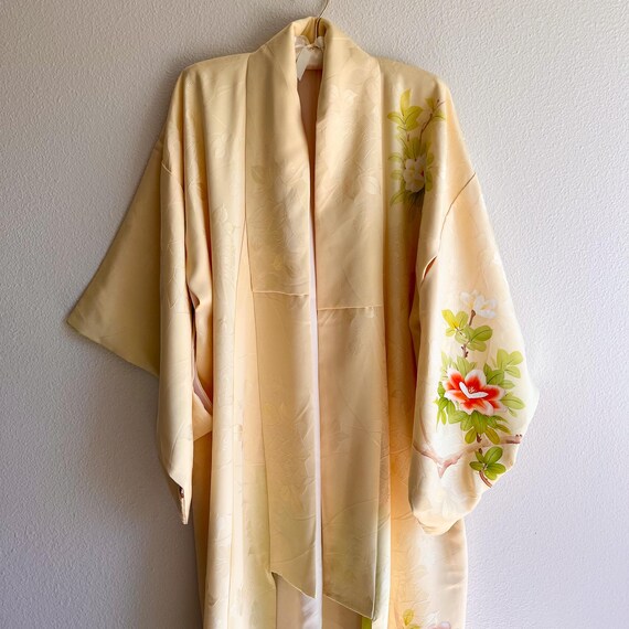 Pale Grey Silk Kimono