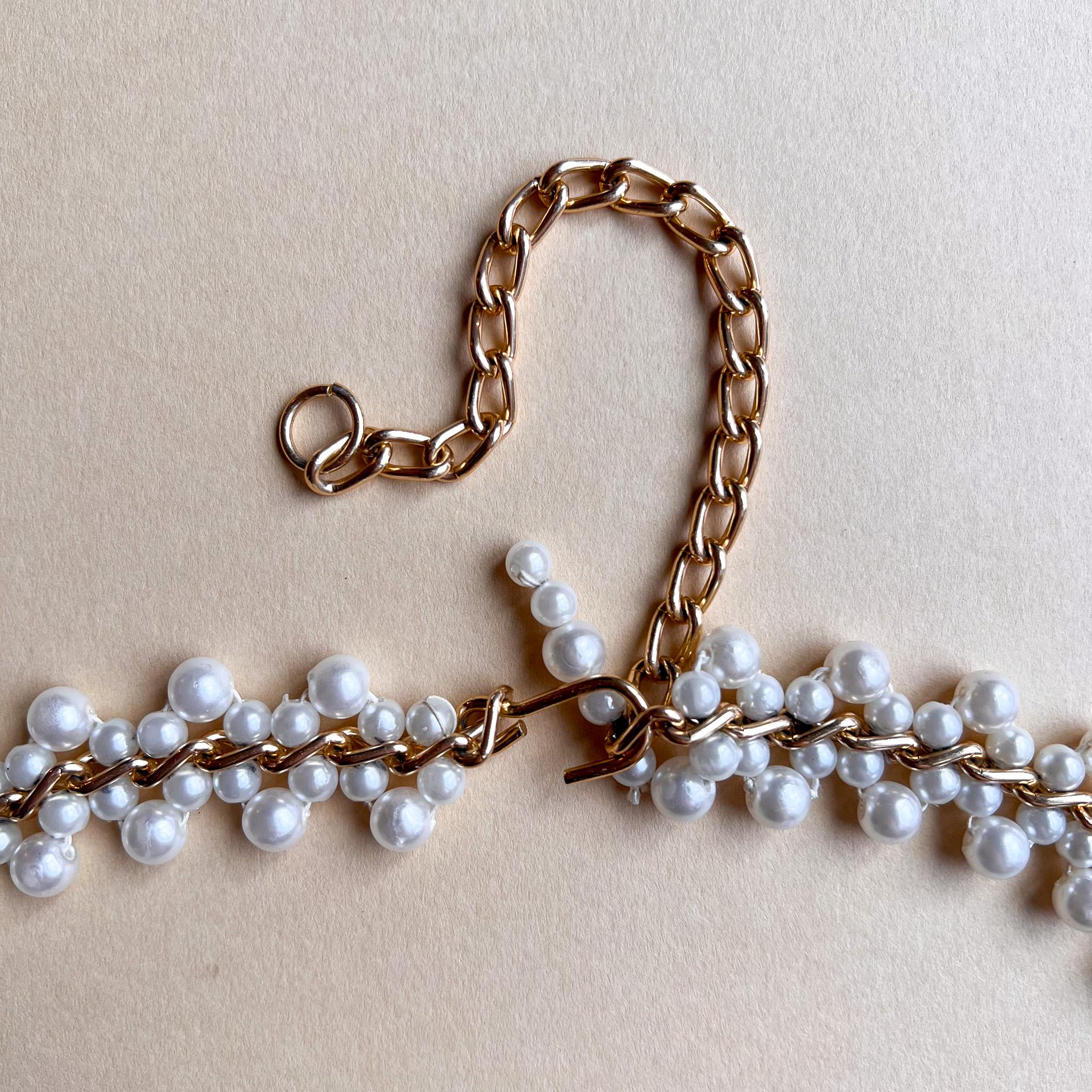 Stunning Vintage 1980s Faux Pearls Belt (M/L) - Etsy display picture 3