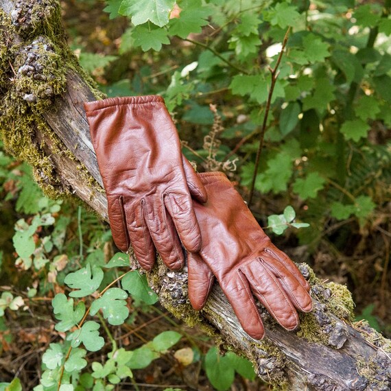 Vintage 1980s Brown Gloves With Wool Lining - Etsy Israel