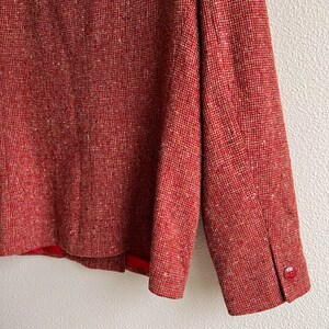 Vintage 1980s Red Double Breasted Wool Blazer M/L image 10