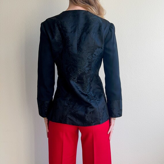 Foliage Embroidered Silk Blouse main image 1